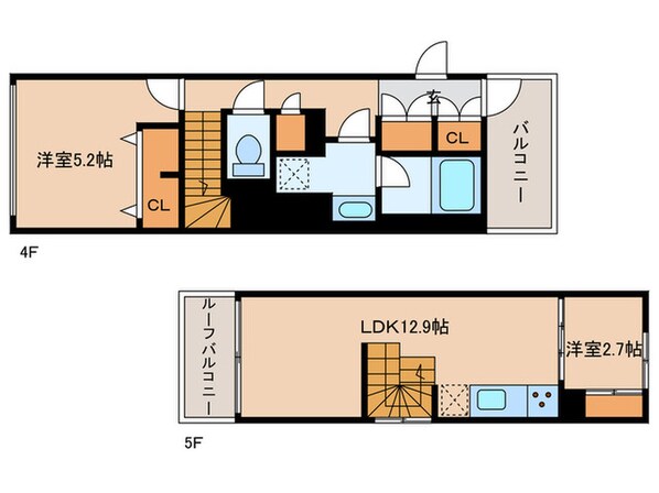 グランデュオ大井町３の物件間取画像